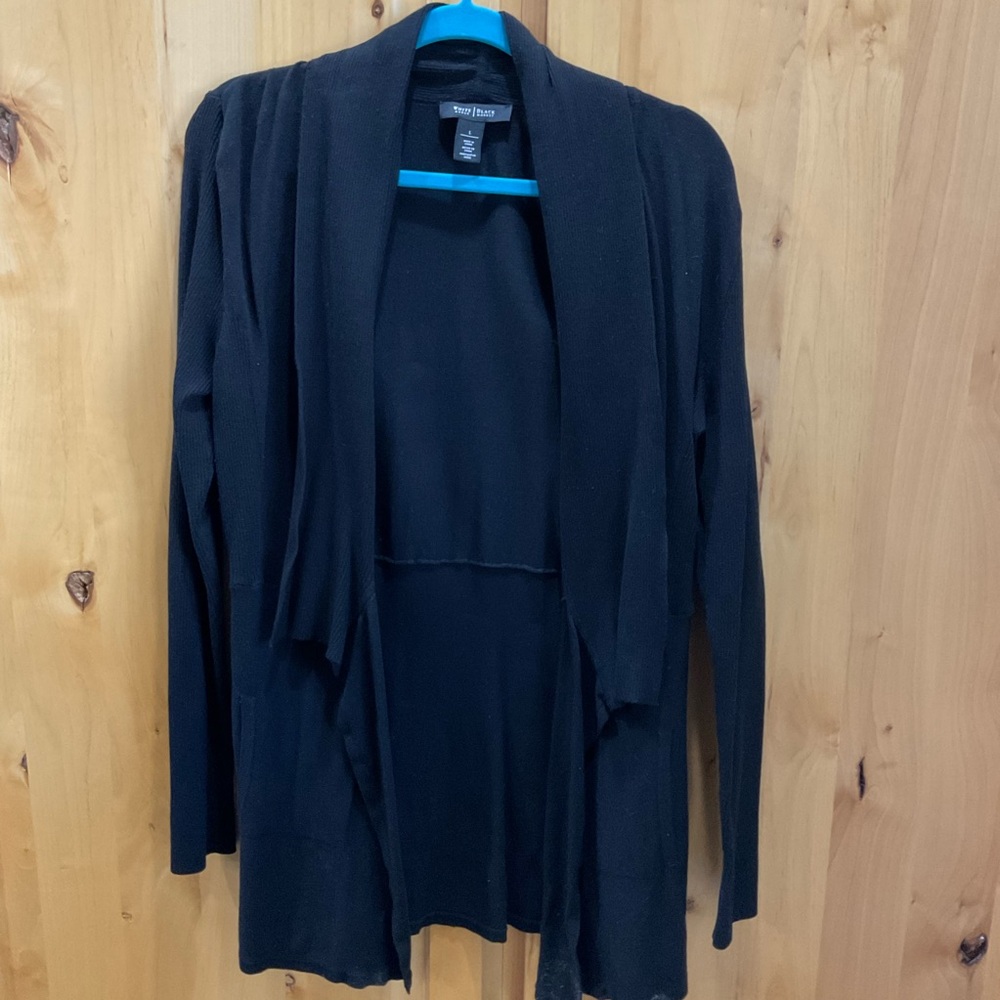 White House Black Market Black Cardigan Sweater